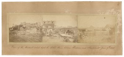 Montage of the Staplehurst train crash, 1865 by English School